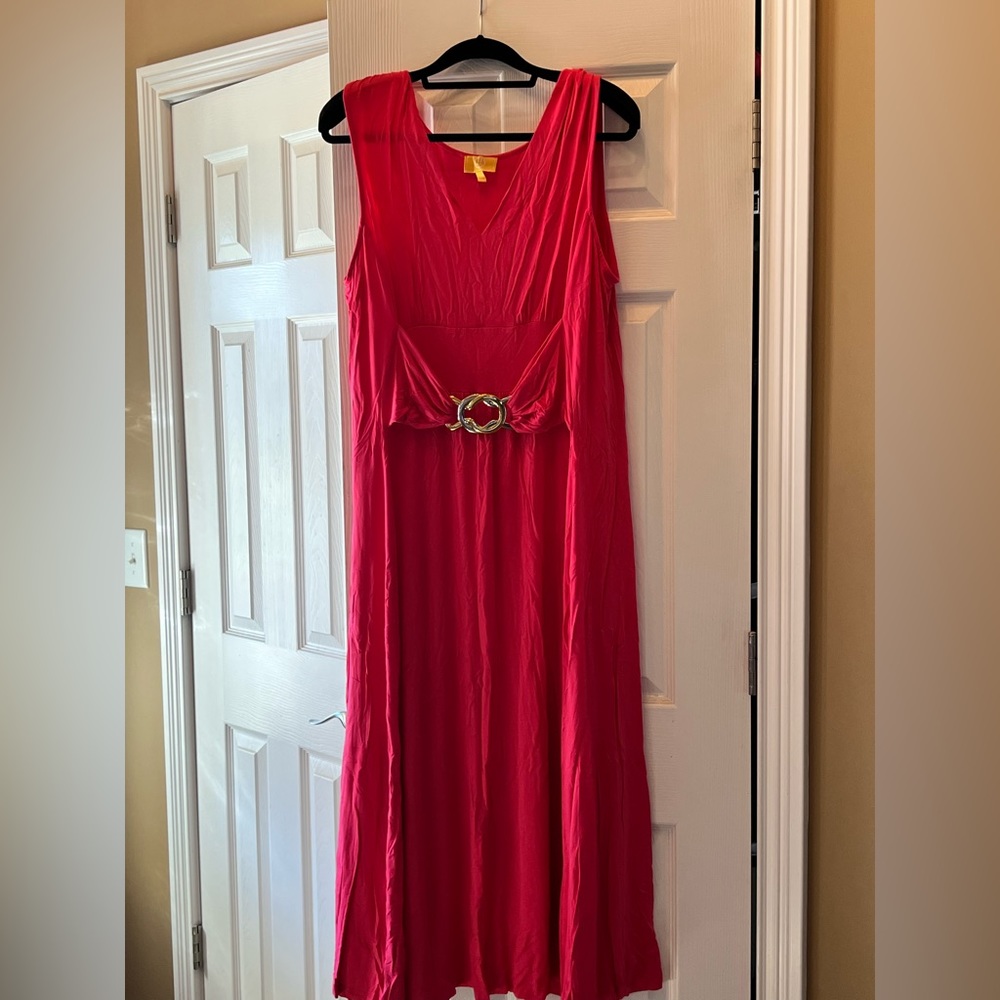 Coral maxi dress